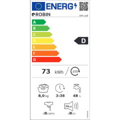 Robin Πλυντήριο Ρούχων 8kg 1200 Στροφών BTR-185